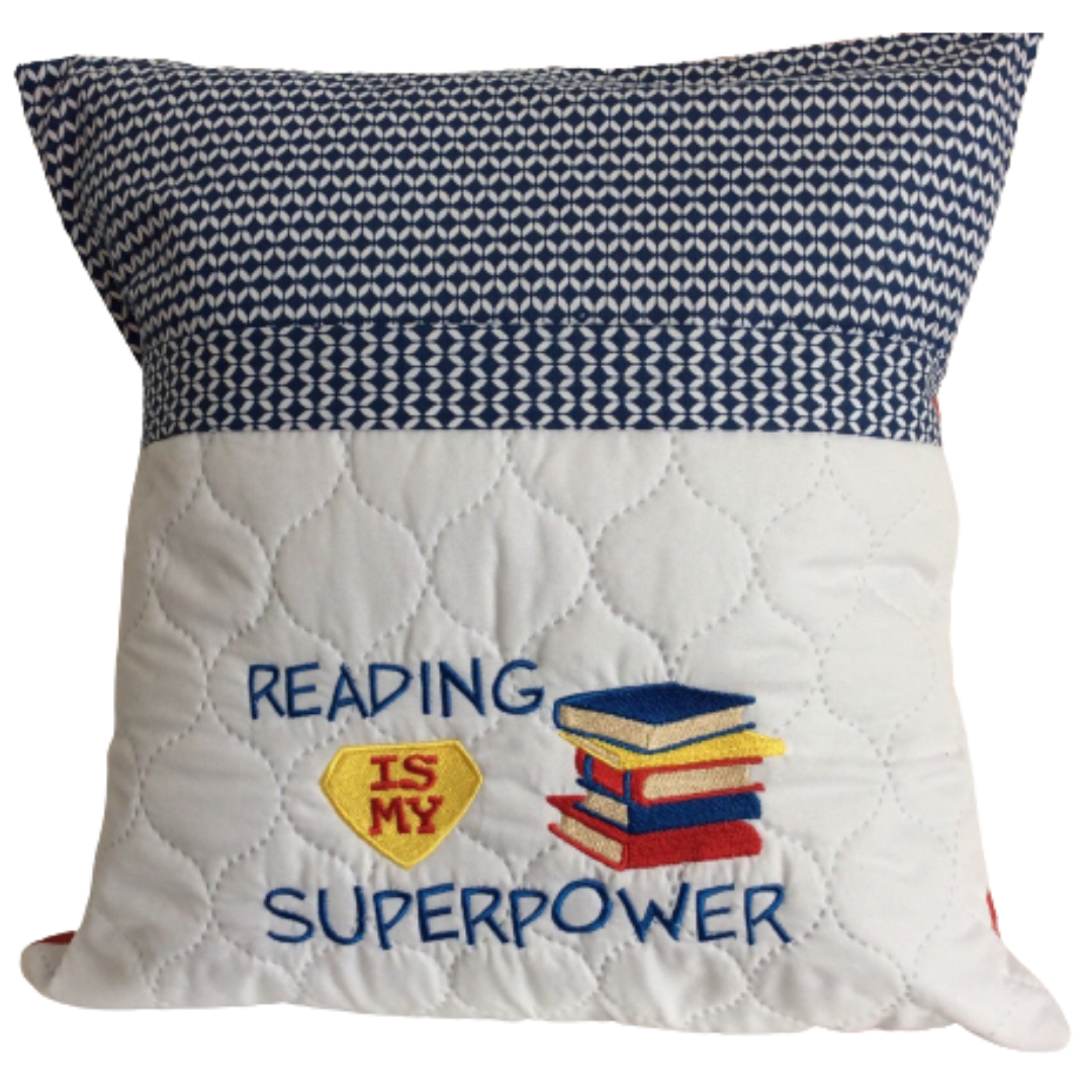 The History Of The SewnByCarol Reading Book Cushion