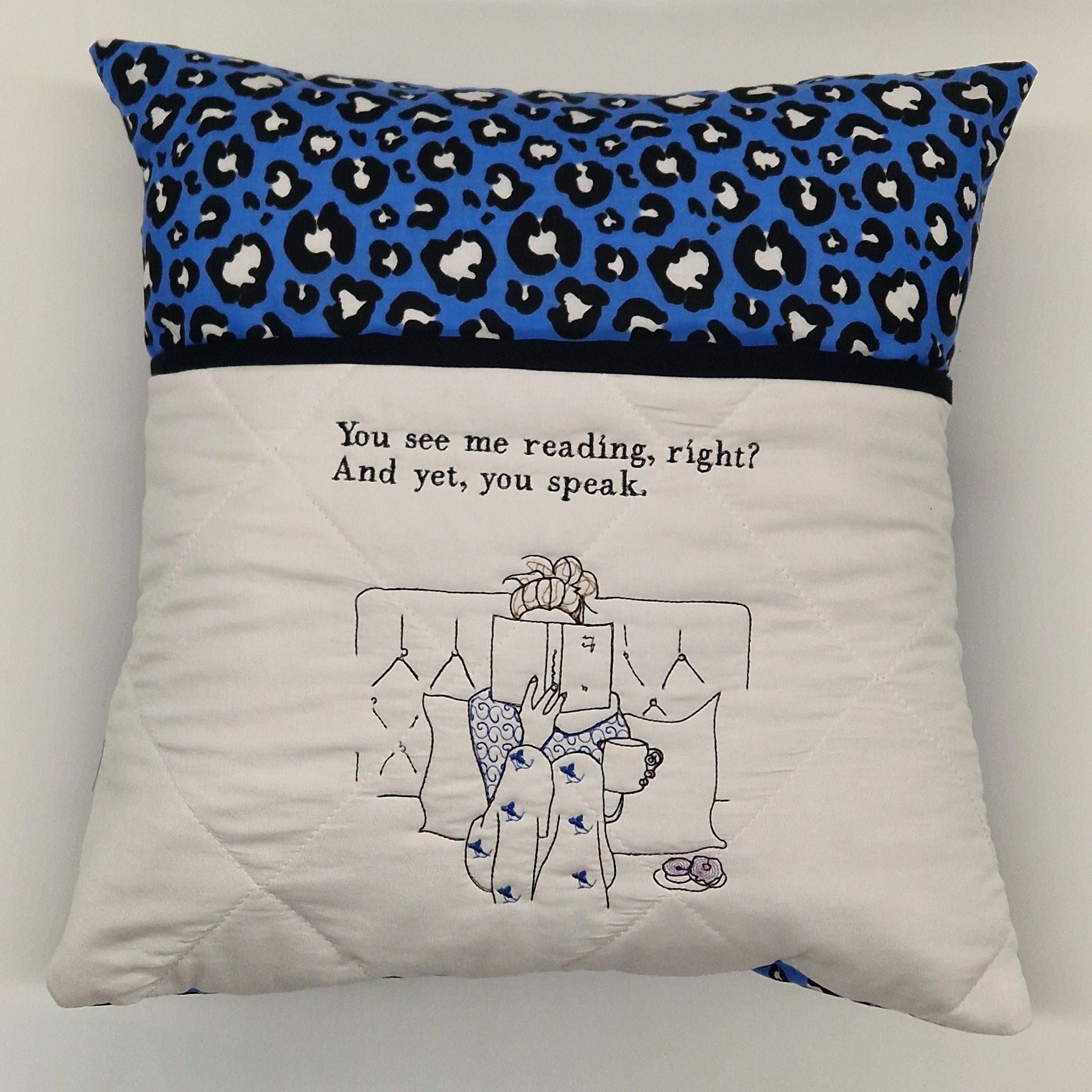 Reading Cushion - You See Me Reading And Yet You Speak II