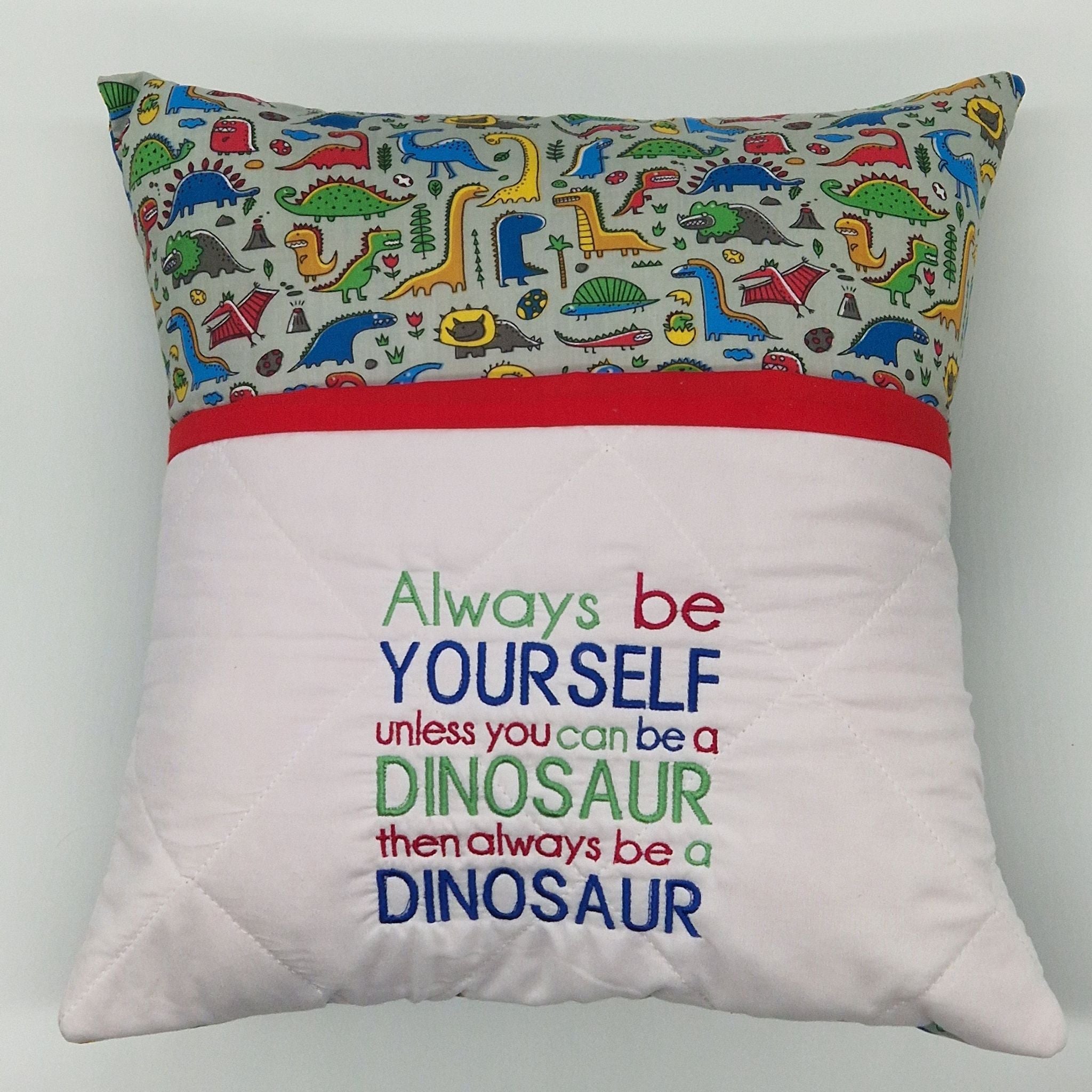 Book Cushion - Be Yourself Or Be A Dinosaur