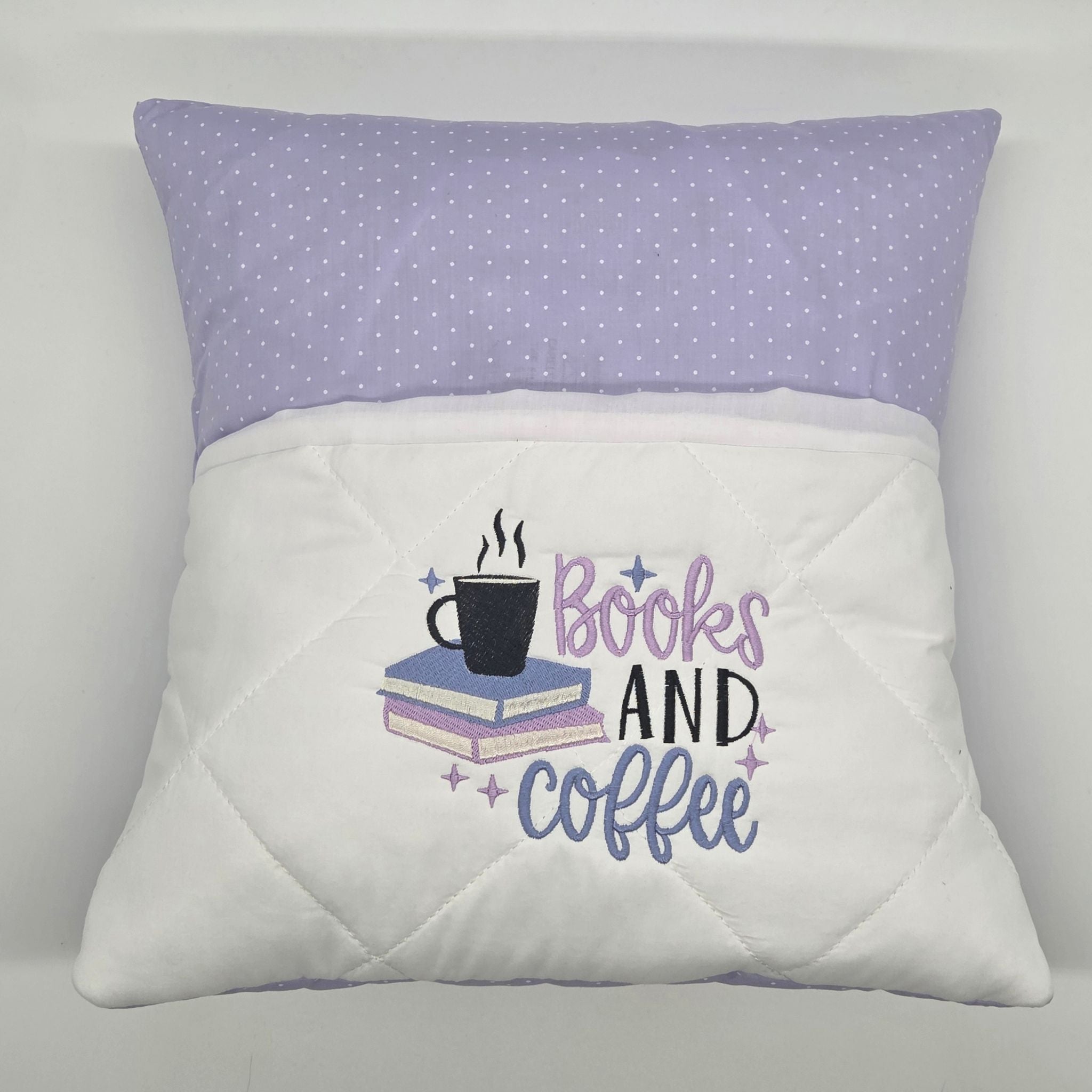 Reading Cushion - Books And Coffee