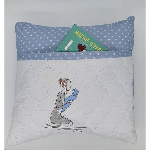 Reading Cushion - Mother Newborn Blue