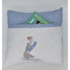 Reading Cushion - Mother Newborn Blue