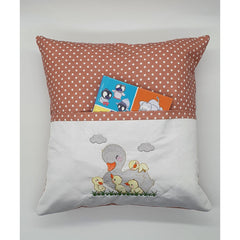 Reading Cushion - Cute Ducks Dusky Pink