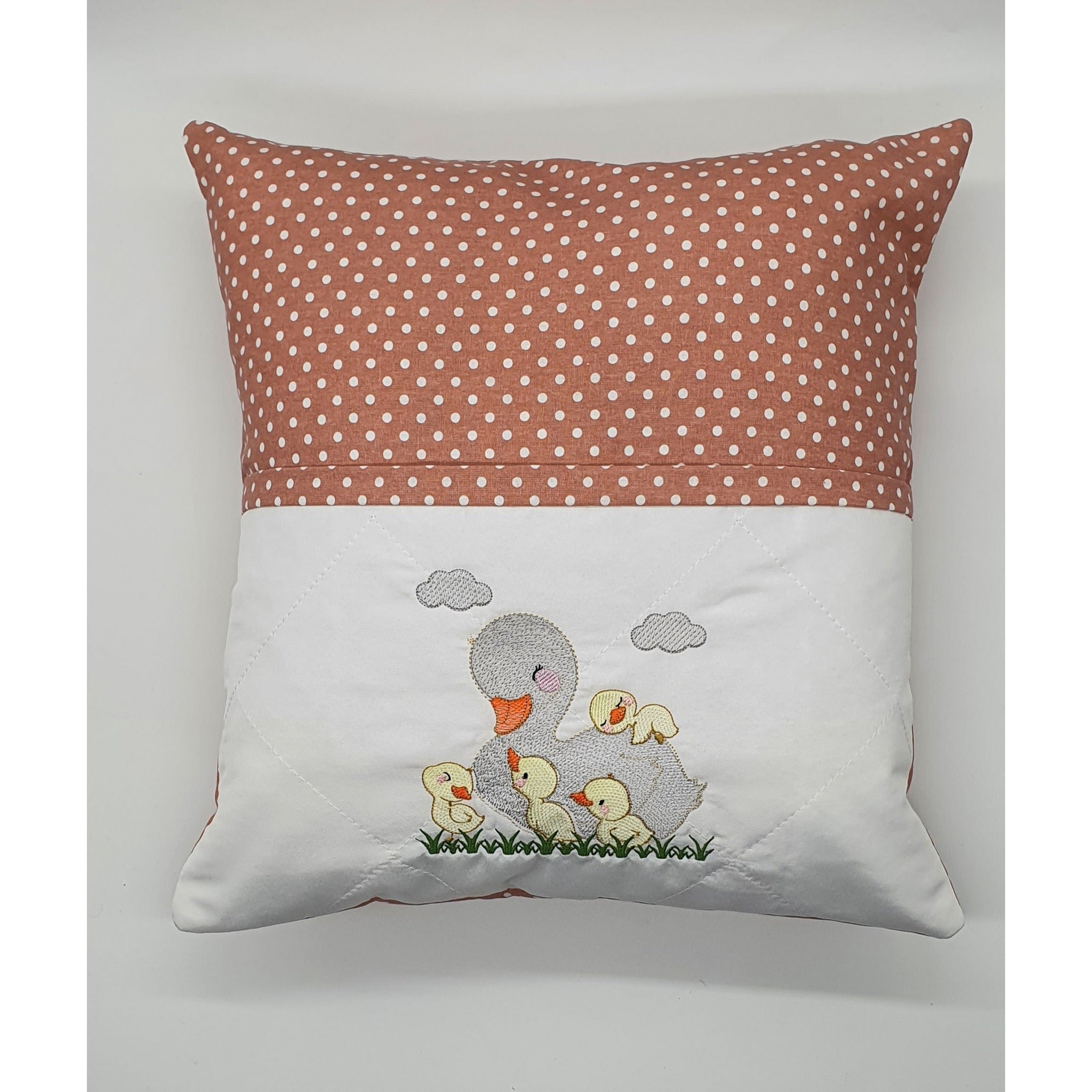 Reading Cushion - Cute Ducks Dusky Pink
