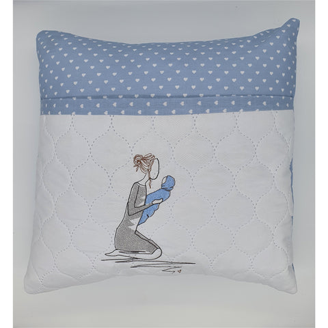 Reading Cushion - Mother Newborn Blue