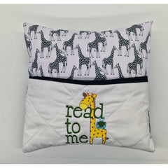 Book Cushion - Read To Me With Giraffe II