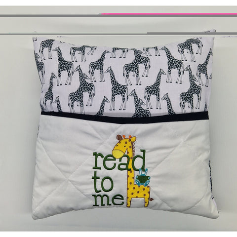 Book Cushion - Read To Me With Giraffe II