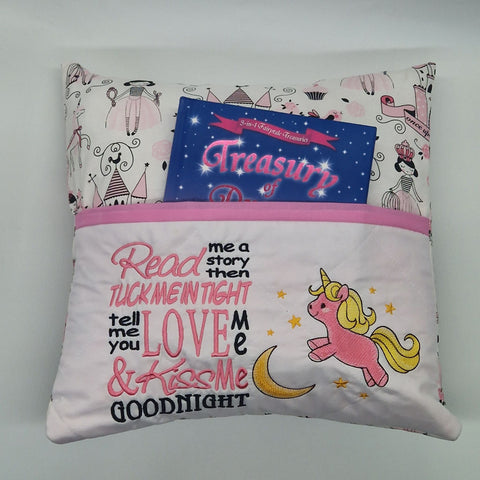 Reading Cushion - Read Me A Story Pink Unicorn