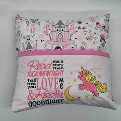 Reading Cushion - Read Me A Story Pink Unicorn