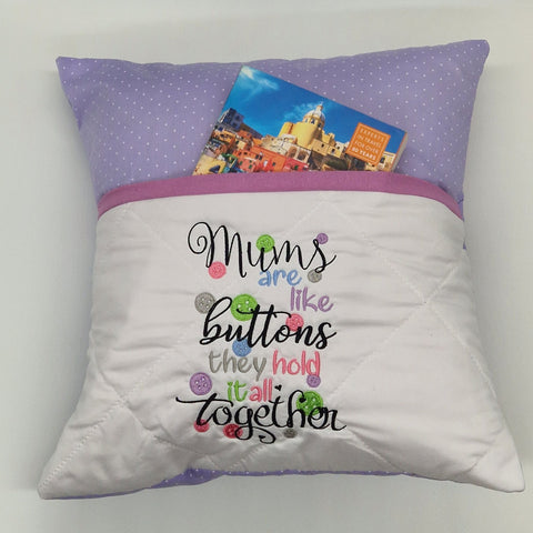 Reading Cushion - Mums Are Like Buttons
