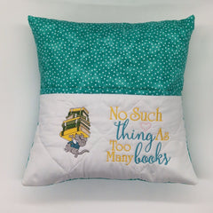 Reading Cushion - Too Many Books III