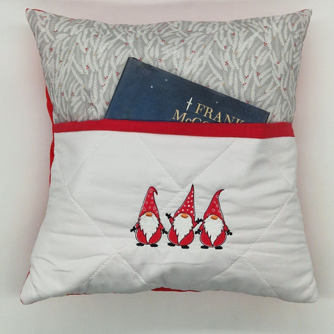 Reading Cushion - Christmas Gnomes