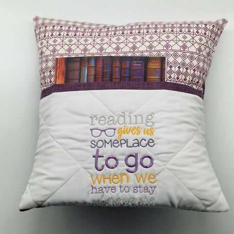 Reading Cushion - Somewhere To Go Purple