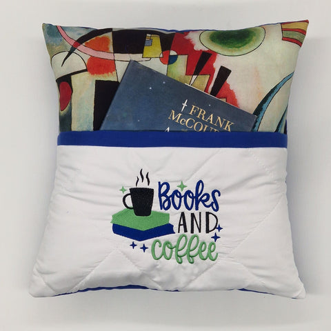 Reading Cushion - Books And Coffee