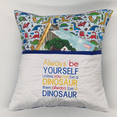 Book Cushion - Be Yourself Or Be A Dinosaur