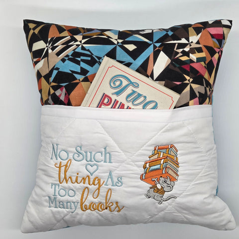 Reading Cushion - Too Many Books III