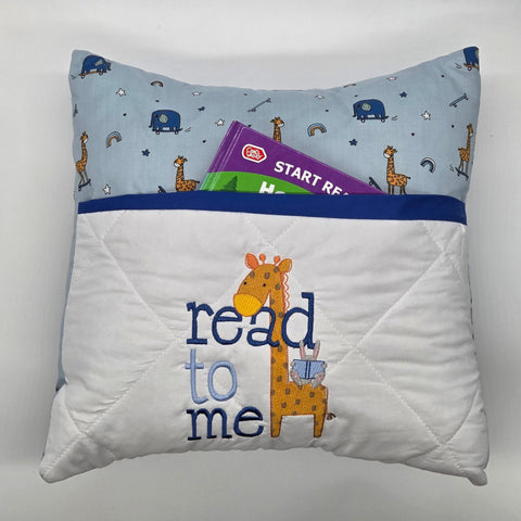 Book Cushion - Read To Me With Giraffe II