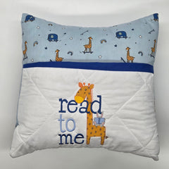 Book Cushion - Read To Me With Giraffe II