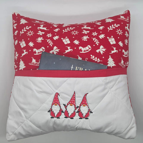 Reading Cushion - Christmas Gnomes