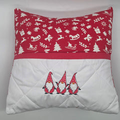 Reading Cushion - Christmas Gnomes