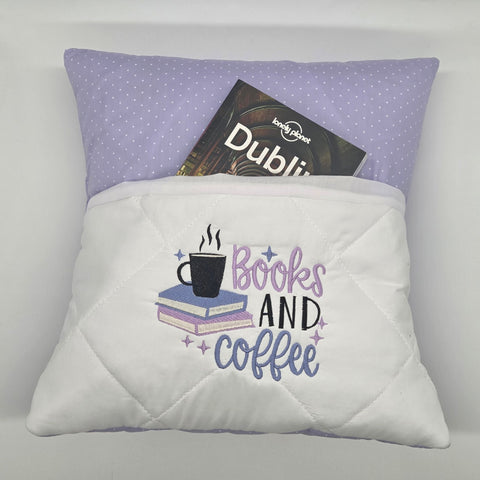 Reading Cushion - Books And Coffee