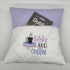 Reading Cushion - Books And Coffee