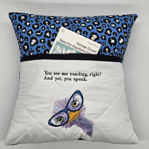 Reading Cushion - You See Me Reading And Yet You Speak III