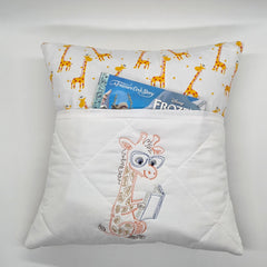 Book Cushion - Giraffe Reading II