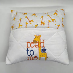 Book Cushion - Read To Me With Giraffe II