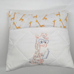 Book Cushion - Giraffe Reading II