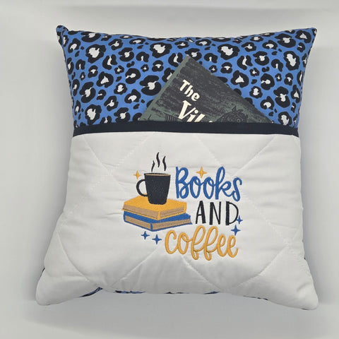 Reading Cushion - Books And Coffee