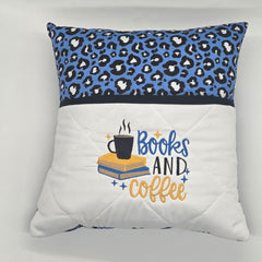 Reading Cushion - Books And Coffee