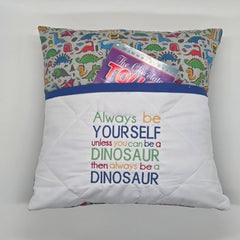 Book Cushion - Be Yourself Or Be A Dinosaur