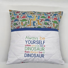 Book Cushion - Be Yourself Or Be A Dinosaur
