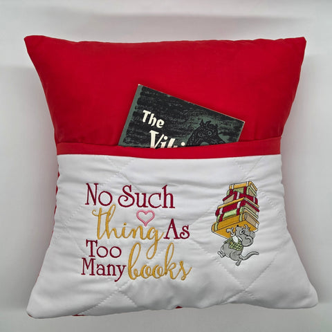 Reading Cushion - Too Many Books III