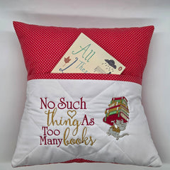 Reading Cushion - Too Many Books III