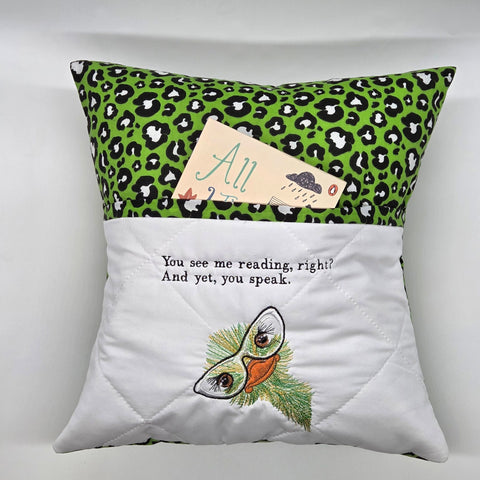 Reading Cushion - You See Me Reading And Yet You Speak IV