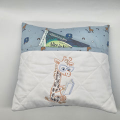 Book Cushion - Giraffe Reading