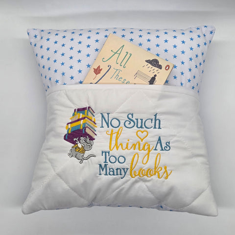 Reading Cushion - Too Many Books III
