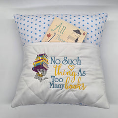 Reading Cushion - Too Many Books III
