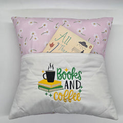 Reading Cushion - Books And Coffee