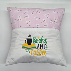 Reading Cushion - Books And Coffee