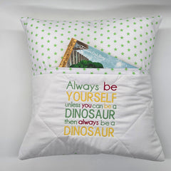 Book Cushion - Be Yourself Or Be A Dinosaur II