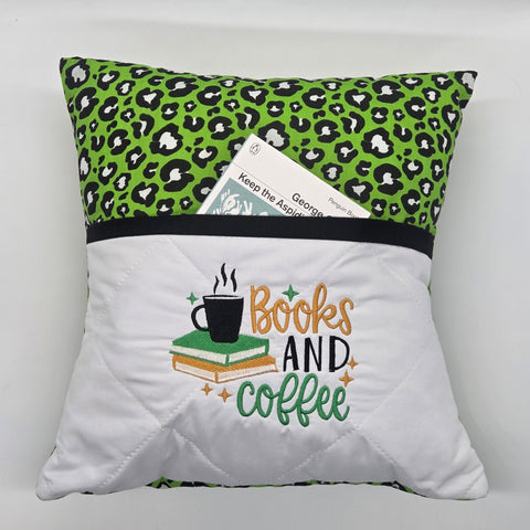 Reading Cushion - Books And Coffee II