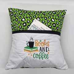 Reading Cushion - Books And Coffee II