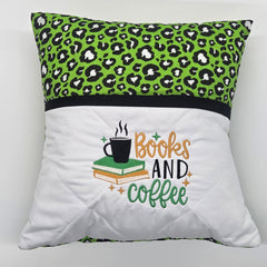 Reading Cushion - Books And Coffee II