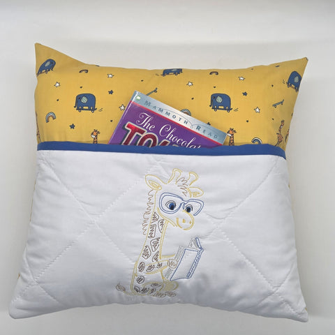 Book Cushion - Giraffe Reading III
