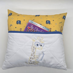 Book Cushion - Giraffe Reading III