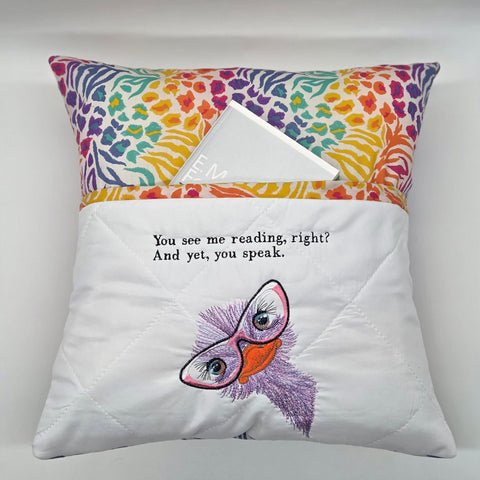 Reading Cushion - You See Me Reading And Yet You Speak III