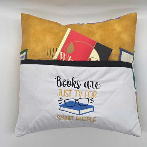 Reading Cushion - Books Are Just TV For Smart People